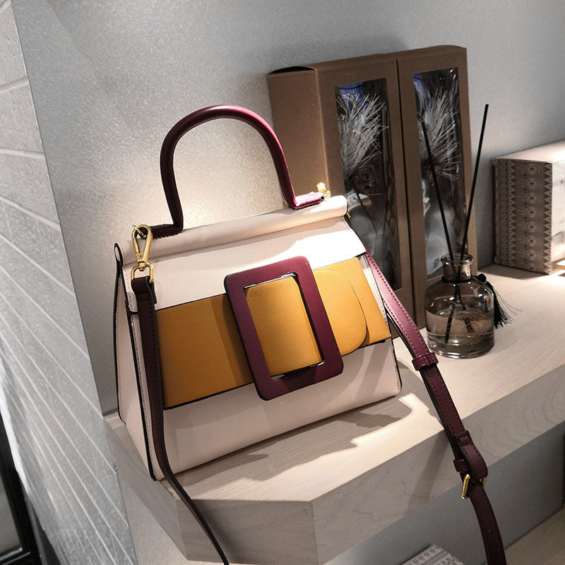Elena - Sculpted Buckle Tote