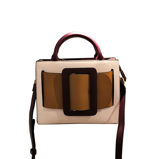 Elena - Sculpted Buckle Tote